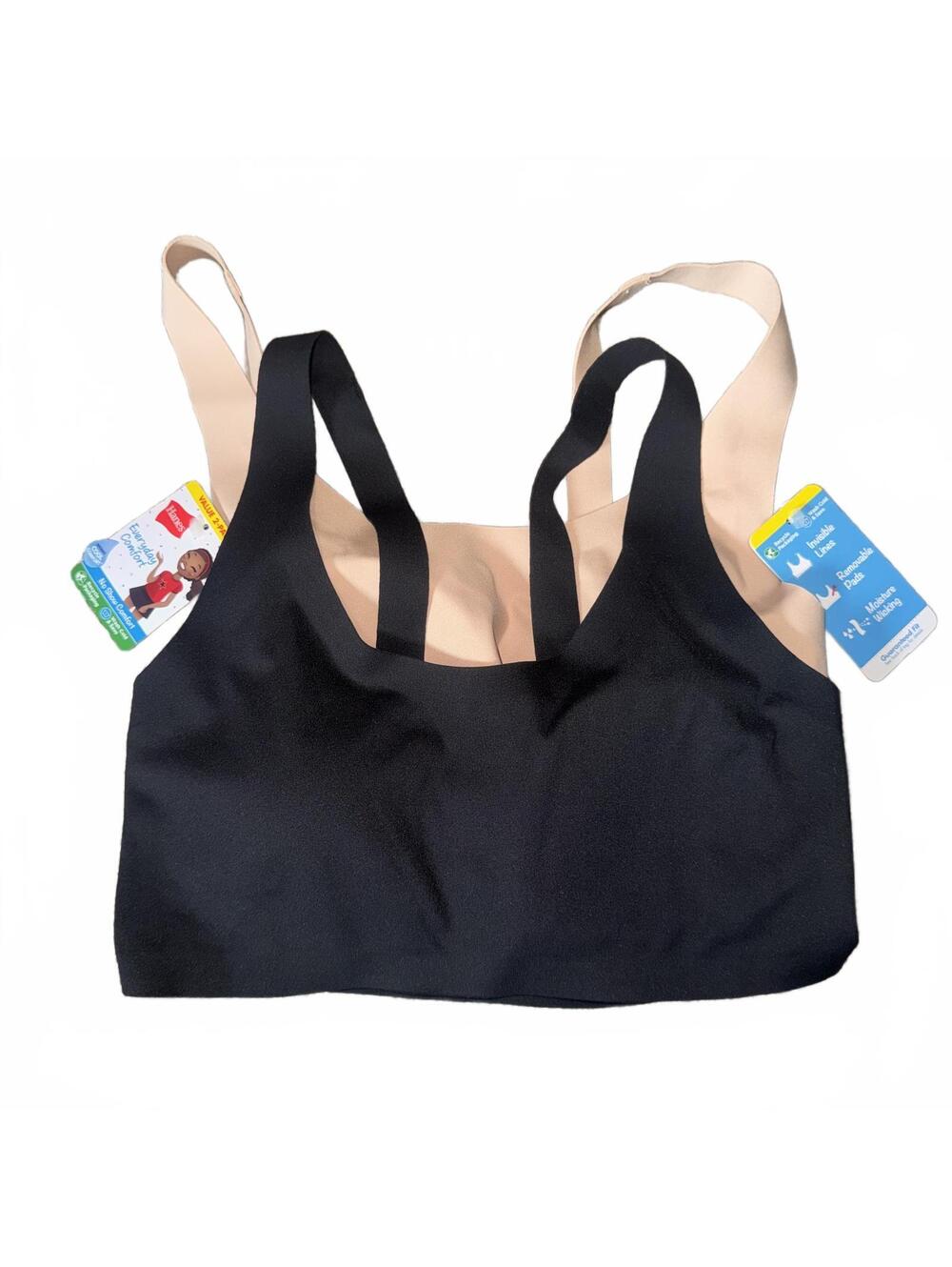 Hanes Girls Youth XL Racerback Sports Bra Two Pack Bundle
